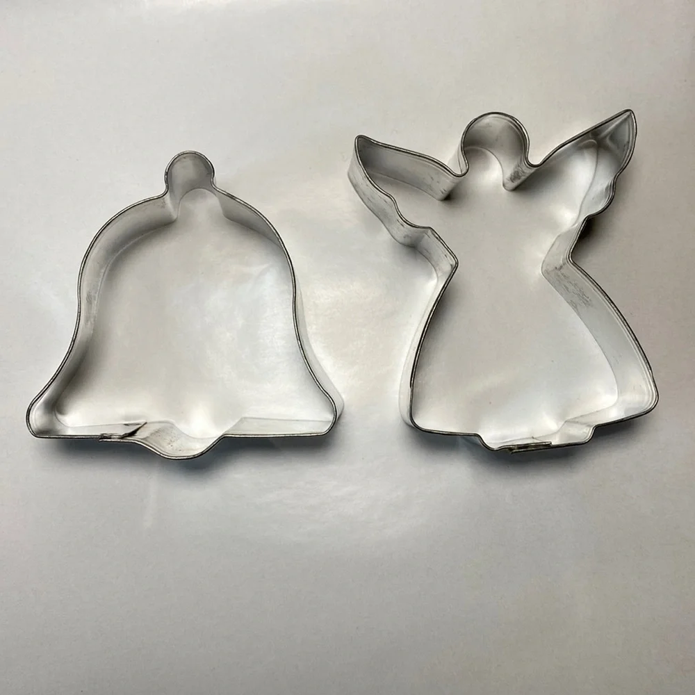 Vintage Angel Bell Cookie Cutters Set of 2
